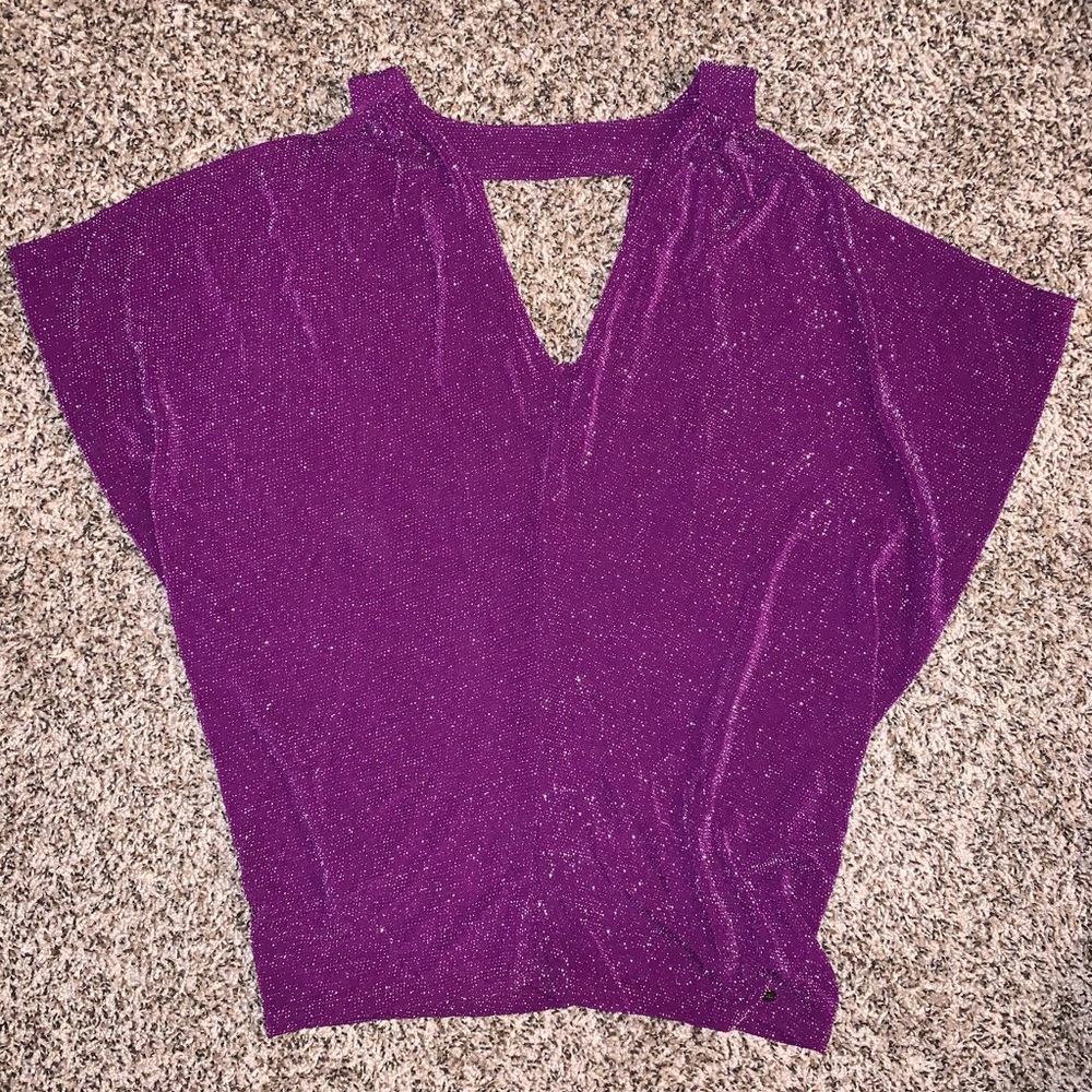 Guess Los Angeles purple sparkle top